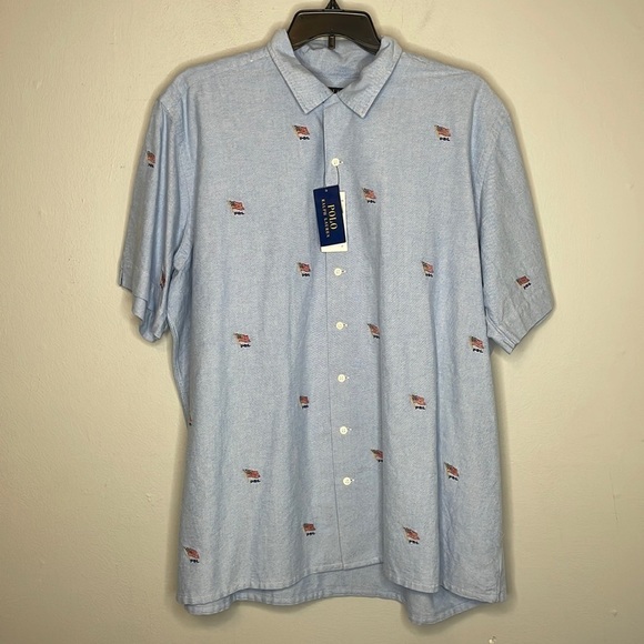 Sold Polo by Ralph Lauren | Classic Fit Flag Oxford Camp Shirt NWT 2XB - Picture 2 of 7